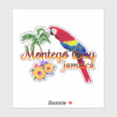 Montego Bay Jamaica Tropical Parrot Sticker (Vel)