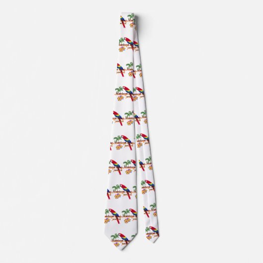 Montego Bay Jamaica Tropical Parrot Stropdas (Voorkant)