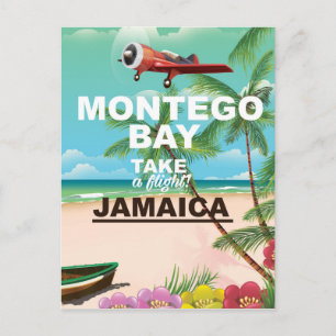 Montego Bay Jamaica vintage-poster Briefkaart