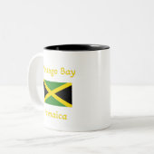 Montego Bay Jamaïque - Drapeau jamaïcain café Mug (Devant gauche)