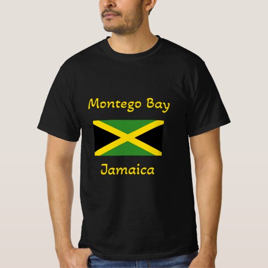 Montego Bay Jamaïque - T-shirt drapeau jamaïcain (Devant)