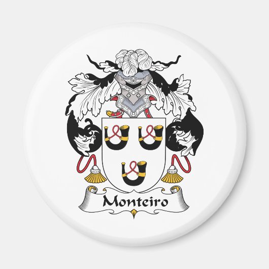 Monteiro Family Crest Magneet (Voorkant)