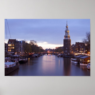 Montelbaan-toren in Amsterdam, Nederland Poster