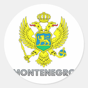 Montenegrijns embleem ronde sticker