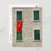 Montenegrijnse vlag briefkaart (Voorkant / Achterkant)