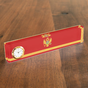 Montenegrijnse vlag naambordje