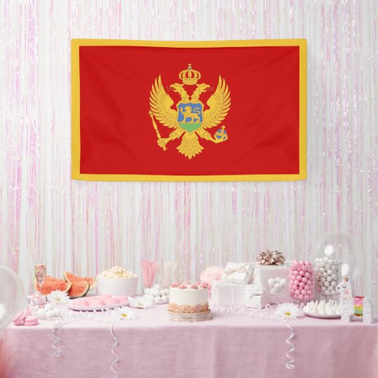 Montenegrijnse vlag spandoek (Feest)