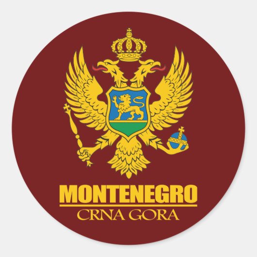 Montenegro COA Ronde Sticker (Voorkant)