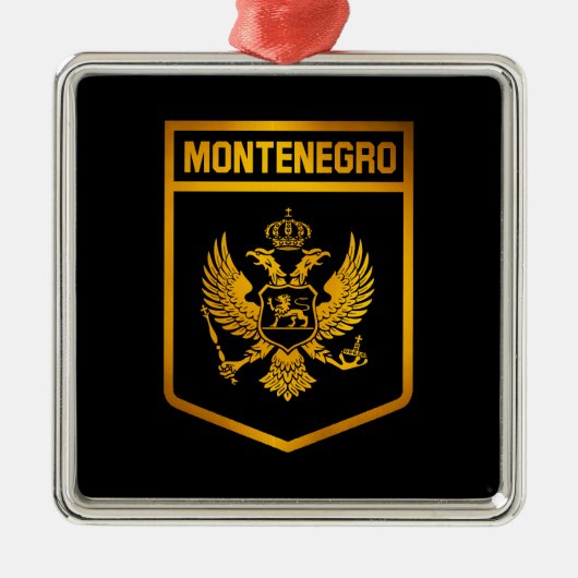 Montenegro Emblem Metalen Ornament (Voorkant)