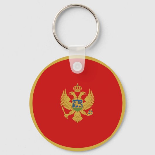 Montenegro Fisheye Flag Sleutelhanger (Voorkant)