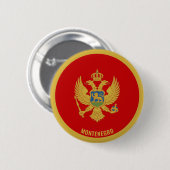 Montenegro Flag Charming Patriotic Ronde Button 5,7 Cm (Voorkant /achterkant)