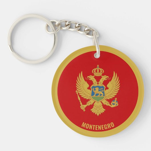 Montenegro Flag Charming Patriotic Sleutelhanger (Voorkant)