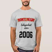 Montenegro Flag Independence Celebration T-shirt (Voorkant)