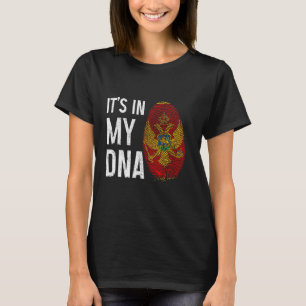 Montenegro Het zit in mijn DNA Montenegrijnse vlag T-shirt