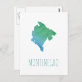 Montenegro-kaart Briefkaart (Voorkant / Achterkant)