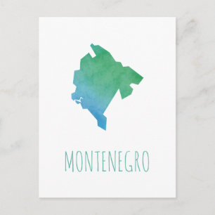 Montenegro-kaart Briefkaart