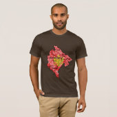 Montenegro — Kaart T-Shirt (Voorkant volledig)