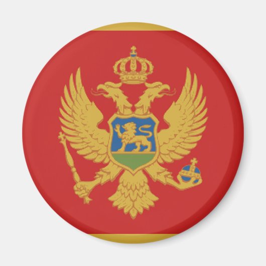 Montenegro land vlag natie symbool magneet (Voorkant)