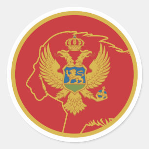 Montenegro Leeuw Montenegrijnse nationale dierenvl Ronde Sticker