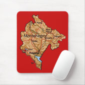 Montenegro Map Mousepad Muismat (Met muis)