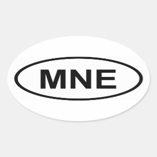 Montenegro "MNE" Ovale Sticker