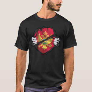 Montenegro Pure Roots Flag Black T-shirt