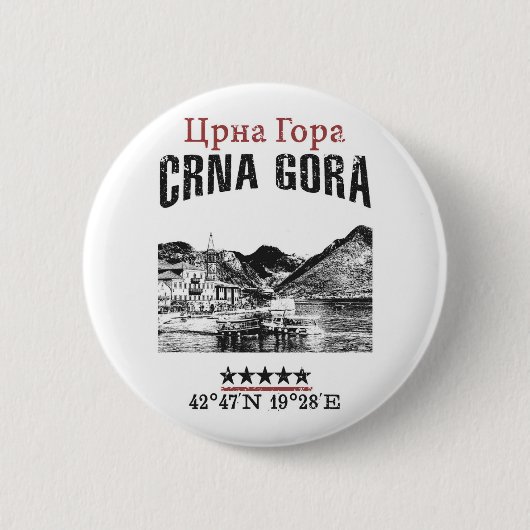 Montenegro Ronde Button 5,7 Cm (Voorkant)