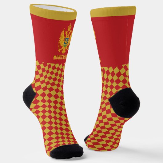 Montenegro Sokken, Montenegro vlag mode / sport Sokken (Gebogen)