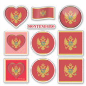 Montenegro stickers & Vlag, Hart /sport (Voorkant)