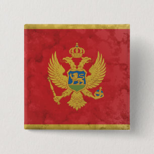 Montenegro Vierkante Button 5,1 Cm