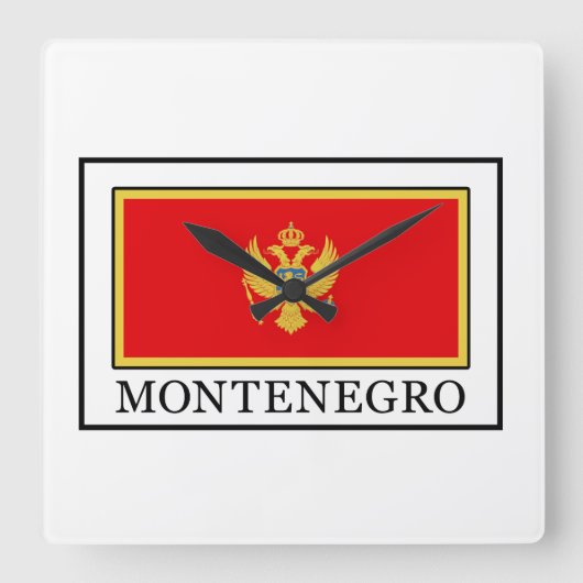 Montenegro Vierkante Klok (Voorkant)