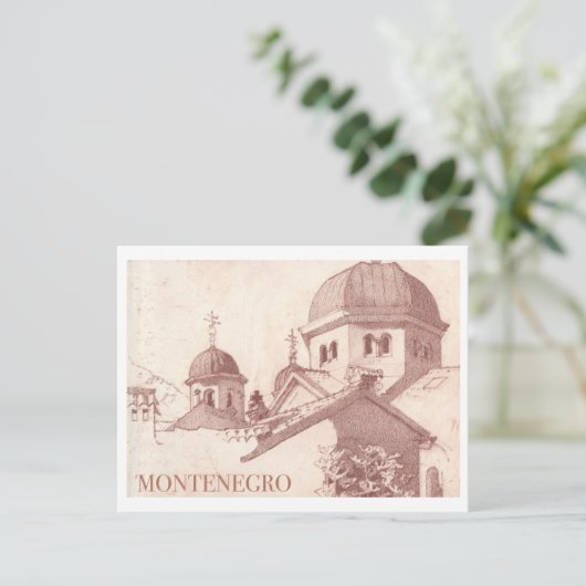 Montenegro vintage reizen briefkaart (Staand voorkant)