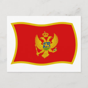 Montenegro Vlag Ansichtkaart Briefkaart
