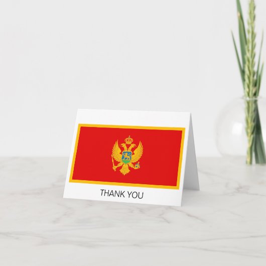 Montenegro vlag bedankkaart (Voorkant)