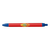 Montenegro vlag blauwe inkt pen (Voorkant)