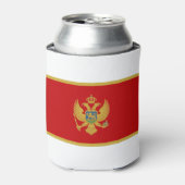 Montenegro vlag blikjeskoeler (Blikje Voorkant)