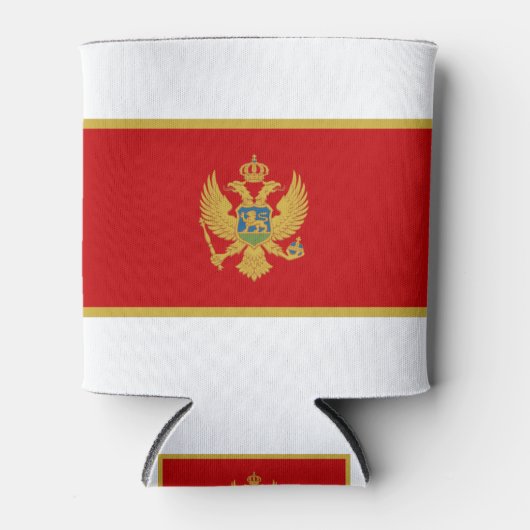 Montenegro vlag blikjeskoeler (Voorkant)