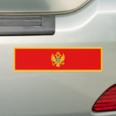 Montenegro vlag bumpersticker (Op auto)