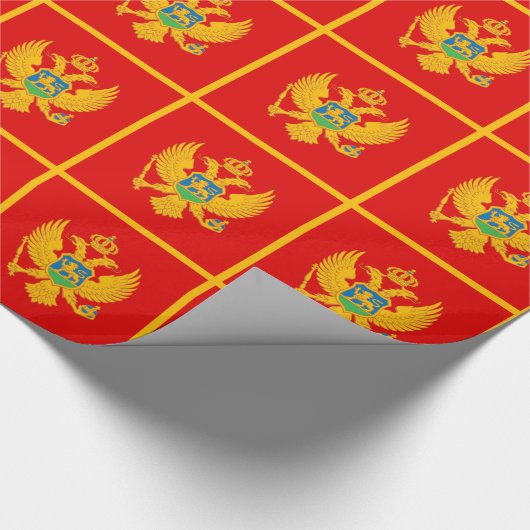 Montenegro vlag cadeaupapier (Hoek)