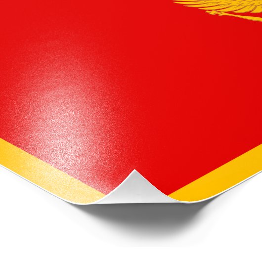 Montenegro vlag foto afdruk (Hoek)