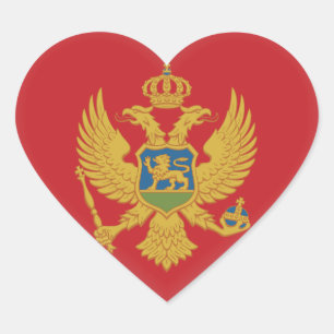Montenegro vlag hart sticker