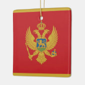 Montenegro vlag keramisch ornament (Links)
