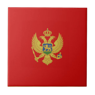 Montenegro Vlag Keramische Tegel Tegeltje