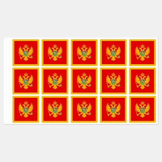 Montenegro vlag labels (Vel)