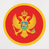 Montenegro vlag labels (Design 2)