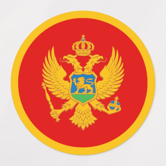 Montenegro vlag labels (Design 1)