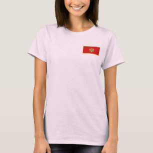 Montenegro Vlag + Landkaart T-Shirt