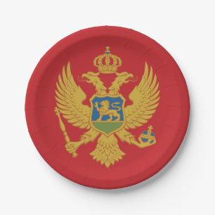 Montenegro vlag papieren bordje