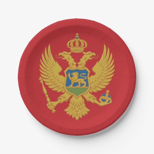 Montenegro vlag papieren bordje (Voorkant)