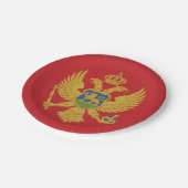 Montenegro vlag papieren bordje (Gekanteld)